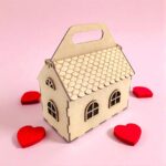 Casa de MDF 3mm Organizadora Decorativa Cru para Artesanato - Imagem 3