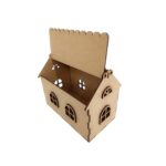 Casa de MDF 3mm Organizadora Decorativa Cru para Artesanato - Imagem 4