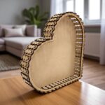 Cesta Decorativa Coração em MDF 3mm - Design Exclusivo