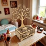 Caixa Organizadora Decorativa MDF 3mm Árvore da Vida