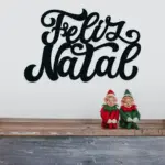 Recorte de Frase em MDF Feliz Natal para Decoração Natalina - Imagem 4