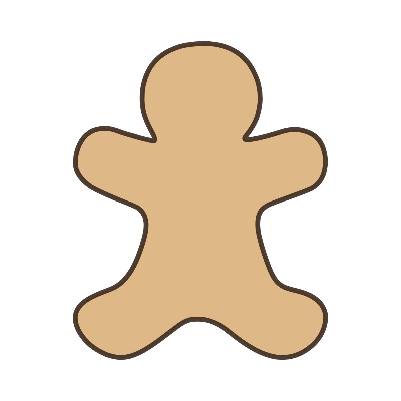 1774463453616-gingerbread-man-silhouette-000000-original.jpg Aplique MDF e Acrílico Boneco de Gengibre Natal - Imagem 1