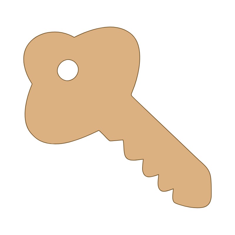 aplique-mdf-e-acrilico-chave-vintage-classica-bavelle.jpg Aplique MDF e Acrílico Chave Vintage Clássica - Imagem 1