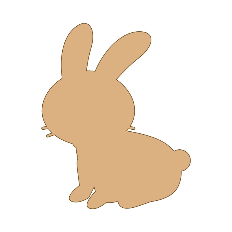 aplique-mdf-e-acrilico-coelho-sentado-bavelle.jpg Aplique MDF e Acrílico Coelho Sentado - Imagem 1