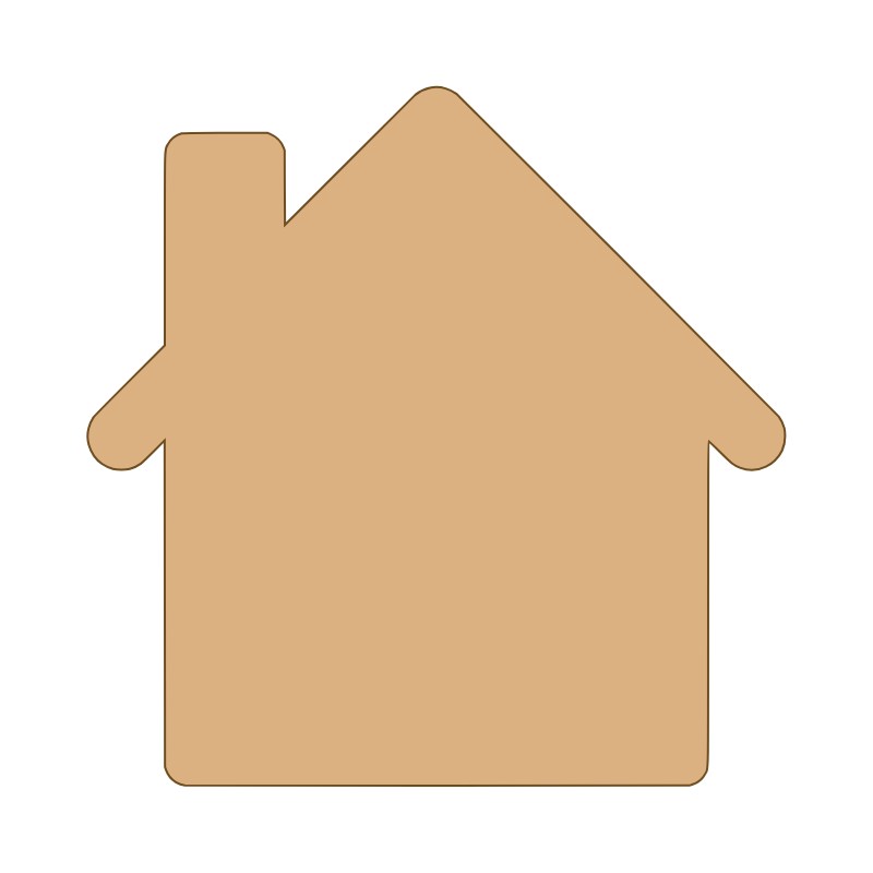 aplique-mdf-e-acrilico-formato-casa-com-chamine-bavelle.jpg Aplique MDF e Acrílico Formato Casa com Chaminé - Imagem 1